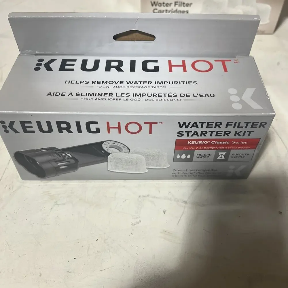 Genuine Keurig 1.0 Water Filter Starter Kit w/ 2 Charcoal Replacement Filter OEM